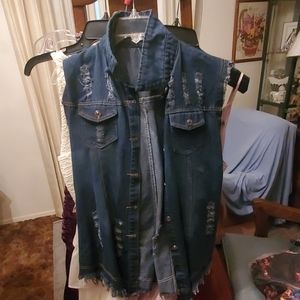 Jean jacket vest